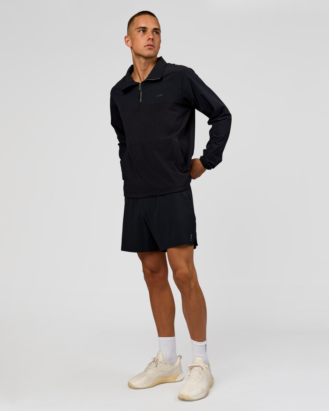 Man wearing Functional Training Jacket - Black | Model:Albert | Size:M - view 6