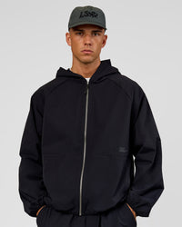 Man wearing Motion Hooded Jacket - Black | Model:Albert | Size:M | Thumbnail Index: 5