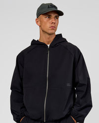 Man wearing Motion Hooded Jacket - Black | Model:Albert | Size:M | Thumbnail Index: 6