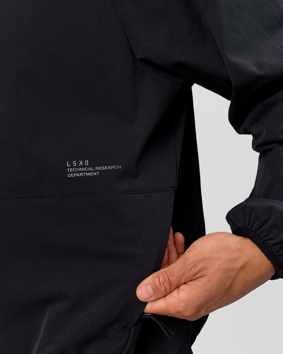 Man wearing Motion Hooded Jacket - Black | Model:Albert | Size:M - view 9
