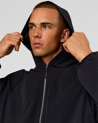 Man wearing Motion Hooded Jacket - Black | Model:Albert | Size:M | Thumbnail Index: 9