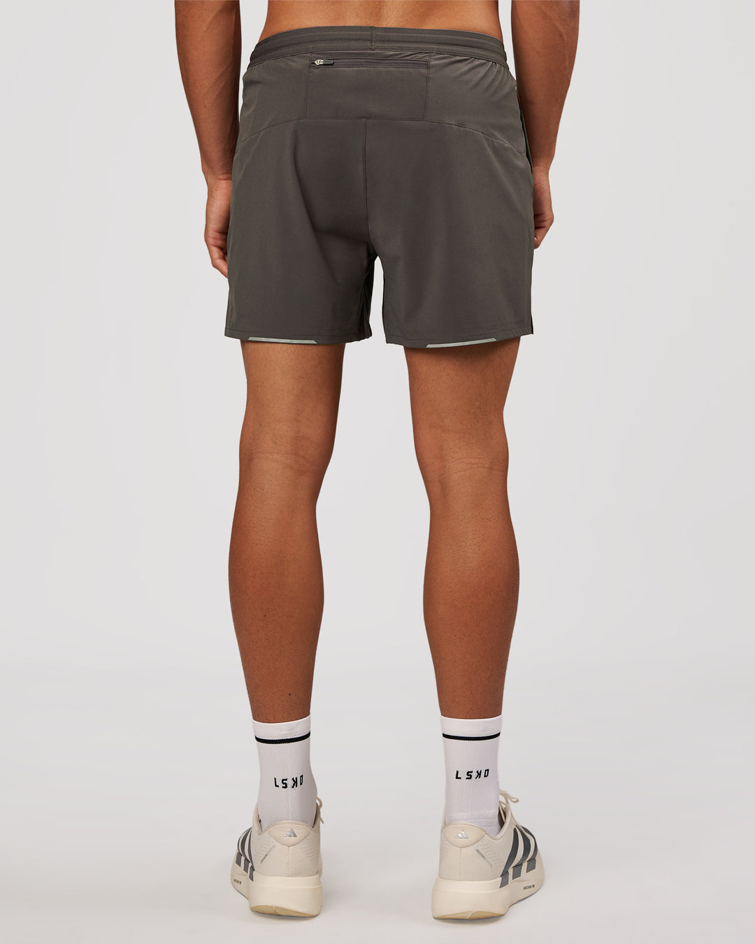 Man wearing Pace 5" Lined Running Short - Dark Storm | Model:Albert | Size:M - view 2