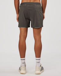 Man wearing Pace 5" Lined Running Short - Dark Storm | Model:Albert | Size:M | Thumbnail Index: 1