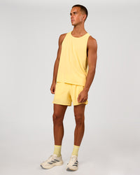 Man wearing Pace 5" Lined Running Short - Lemon | Model:Albert | Size:M | Thumbnail Index: 10
