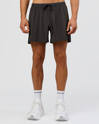 Man wearing Pace 5" Running Short - Black-Onyx | Model:Albert | Size:M | Thumbnail Index: 4