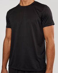 Man wearing Pace Running Tee 3.0  - Black | Model:Albert | Size:M | Thumbnail Index: 1