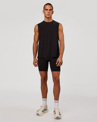 Man wearing Race Day 8" Short Tight - Black-Reflective | Model:Albert | Size:M | Thumbnail Index: 3