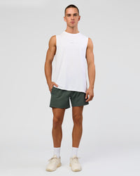 Man wearing Rep 5" Performance Short - Carbon Green | Model:Albert | Size:M | Thumbnail Index: 4