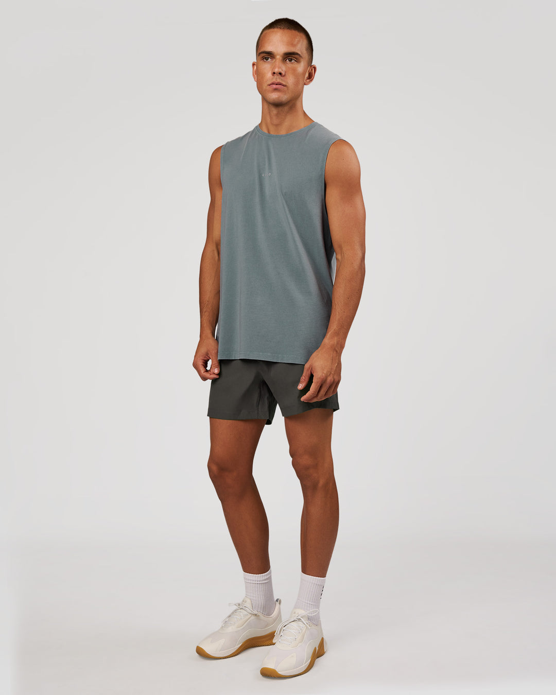 Man wearing Rep 5" Performance Short - Dark Storm | Model:Albert | Size:M - view 5