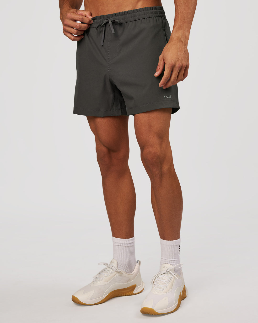 Man wearing Rep 5" Performance Short - Dark Storm | Model:Albert | Size:M - view 6