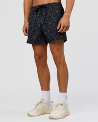 Man wearing Rep 5" Performance Short - Energy Print Black | Model:Albert | Size:M | Thumbnail Index: 2