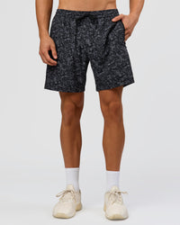 Man wearing Rep 7" Performance Short - Energy Print Black | Model:Albert | Size:M | Thumbnail Index: 4