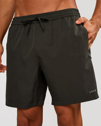 Man wearing Rep 7" Performance Short - Onyx | Model:Albert | Size:M | Thumbnail Index: 0