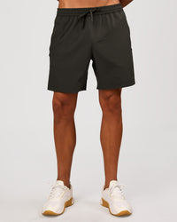 Man wearing Rep 7" Performance Short - Onyx | Model:Albert | Size:M | Thumbnail Index: 1