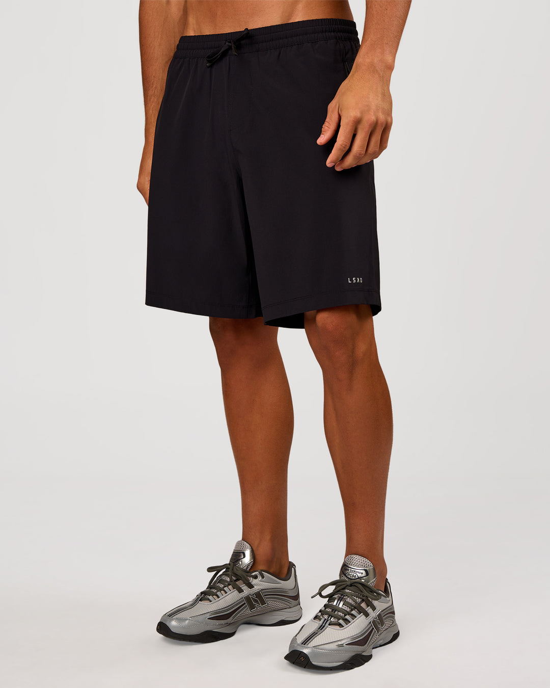 Man wearing Rep 9" Training Short - Black | Model:Albert | Size:M - view 3