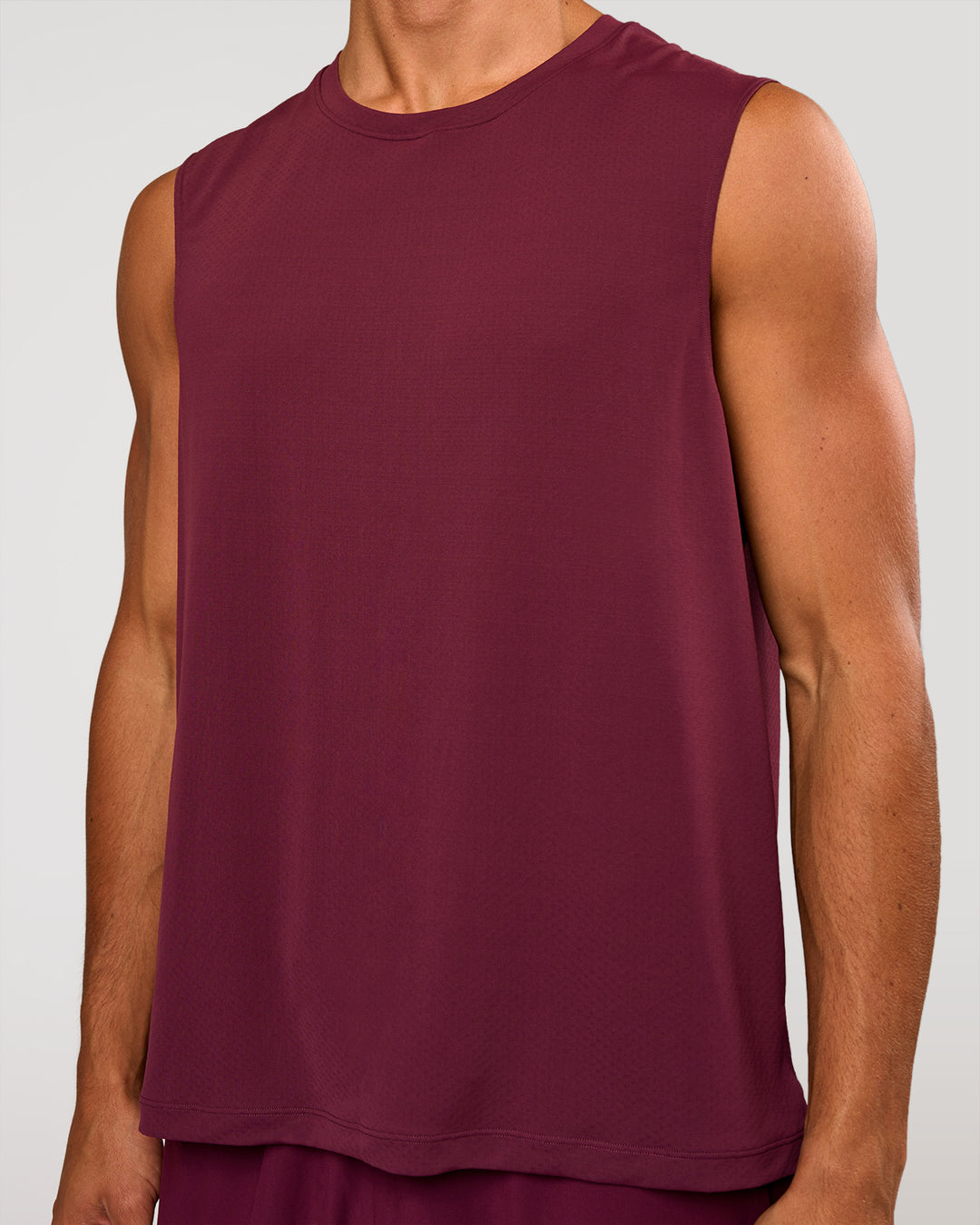 Man wearing Rep Muscle Training Tank - Cherry Lacquer | Model:Albert | Size:M - view 2