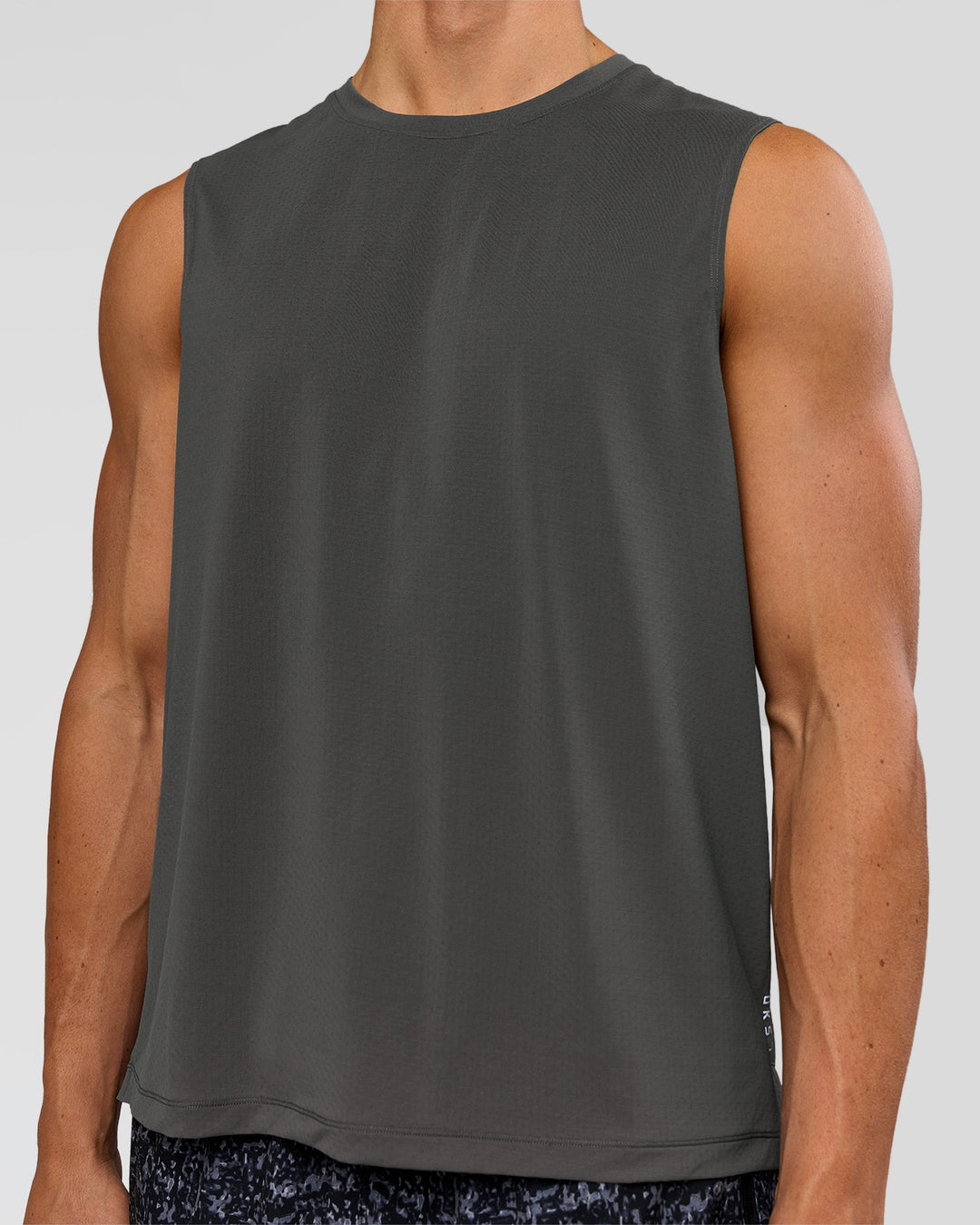 Man wearing Rep Muscle Training Tank - Dark Storm | Model:Albert | Size:M - view 4
