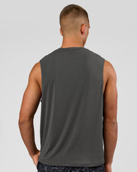 Man wearing Rep Muscle Training Tank - Dark Storm | Model:Albert | Size:M | Thumbnail Index: 4