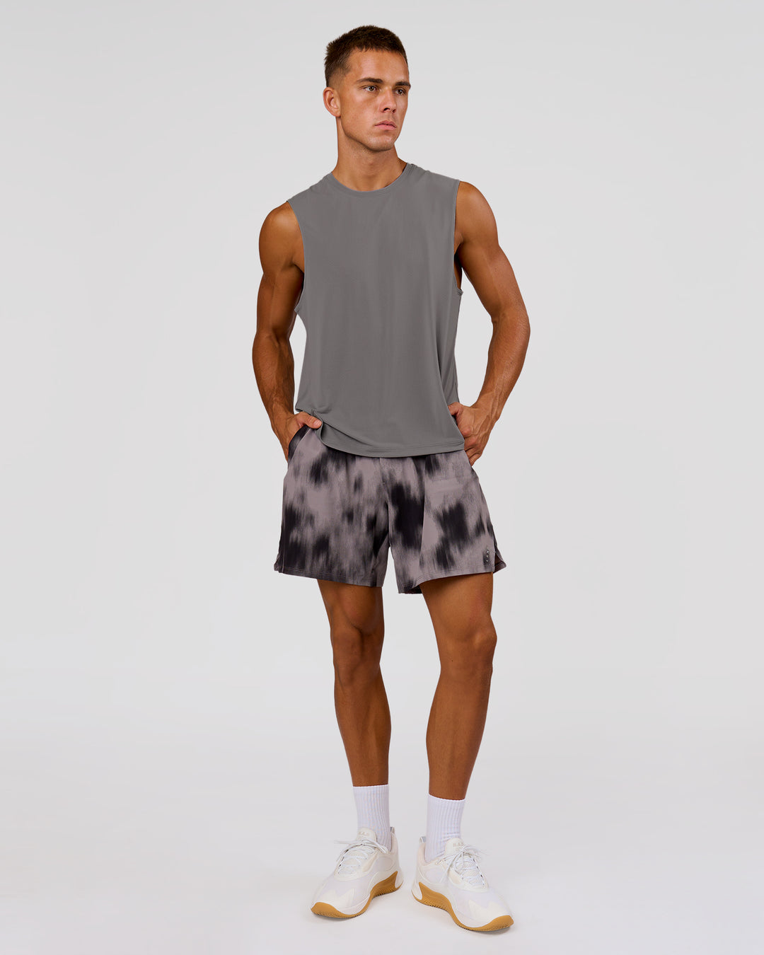 Man wearing Rep Muscle Training Tank - Storm Front | Model:Albert | Size:M - view 2