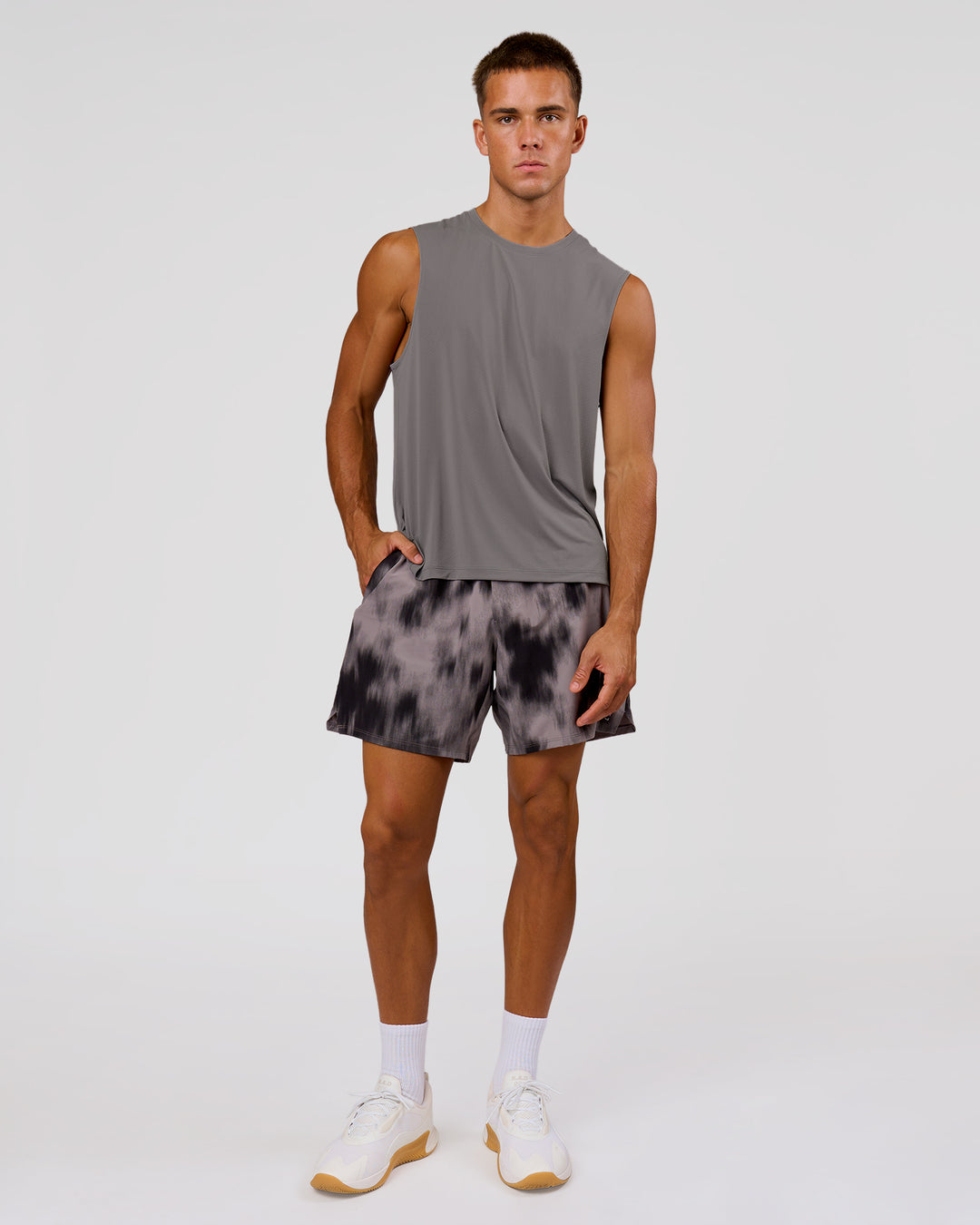 Man wearing Rep Muscle Training Tank - Storm Front | Model:Albert | Size:M - view 3