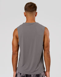 Man wearing Rep Muscle Training Tank - Storm Front | Model:Albert | Size:M | Thumbnail Index: 6