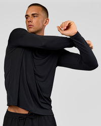 Man wearing Rep Training Long Sleeve  - Black | Model:Albert | Size:M | Thumbnail Index: 0
