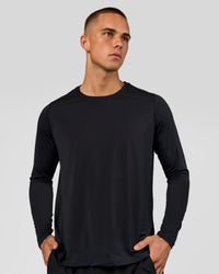 Man wearing Rep Training Long Sleeve  - Black | Model:Albert | Size:M | Thumbnail Index: 1