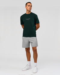 Man wearing VS1 Enjoy The Journey FLXCotton Oversize Tee - Midnight Green | Model:Albert | Size:M | Thumbnail Index: 6