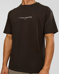 Man wearing VS6 1% Better FLXCotton Oversize Tee - Ground Coffee | Model:Albert | Size:M | Thumbnail Index: 3
