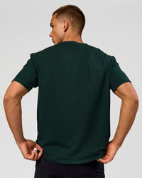 Man wearing VS6 1% Better FLXCotton Oversize Tee - Midnight Green | Model:Albert | Size:M | Thumbnail Index: 4