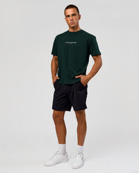 Man wearing VS6 1% Better FLXCotton Oversize Tee - Midnight Green | Model:Albert | Size:M | Thumbnail Index: 11