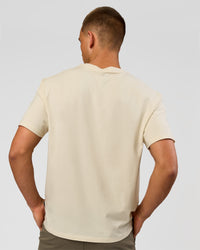 Man wearing VS6 1% Better FLXCotton Oversize Tee - Vanilla Bean | Model:Albert | Size:M | Thumbnail Index: 4
