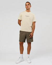 Man wearing VS6 1% Better FLXCotton Oversize Tee - Vanilla Bean | Model:Albert | Size:M | Thumbnail Index: 12