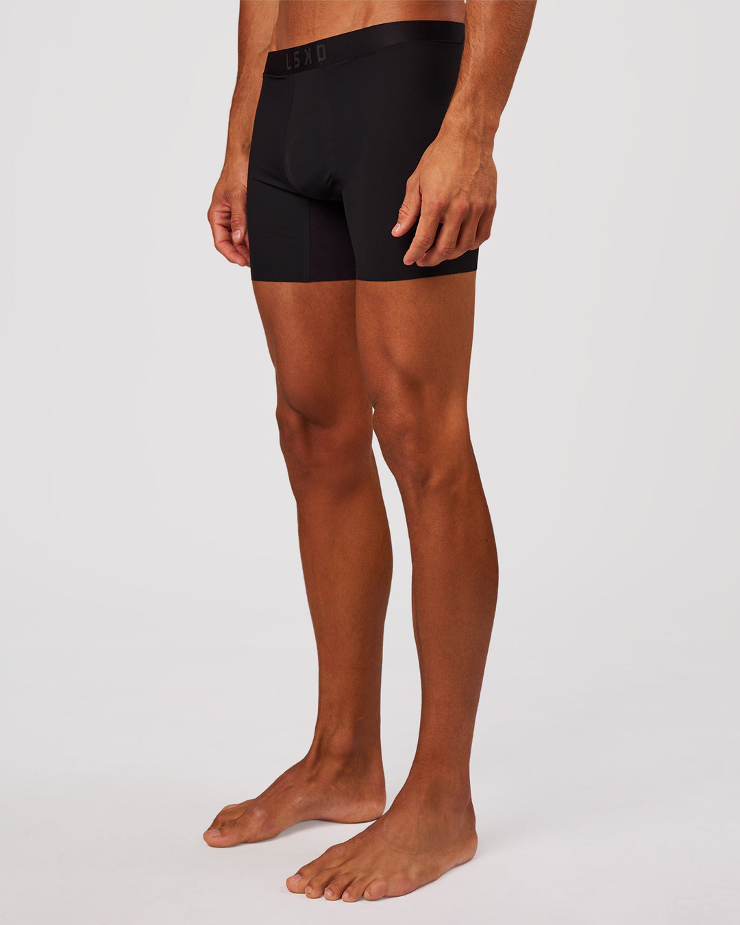 Man wearing Zero 5.5" Boxer Brief 2pk - Black | Model:Albert | Size:M - view 3