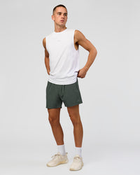 Man wearing Base FLXCotton Tank - White | Model:Base | Size:M | Thumbnail Index: 3
