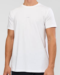 Man wearing Base FLXCotton Tee - White | Model:Base | Size:M | Thumbnail Index: 3