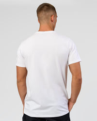 Man wearing Base FLXCotton Tee - White | Model:Base | Size:M | Thumbnail Index: 5