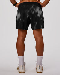 Man wearing Functional Training 5" Short - Bitmap Blur Black | Model:George | Size:M | Thumbnail Index: 7