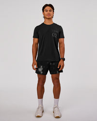 Man wearing Game Plan Rep Training Tee - Black-Onyx | Model:George | Size:M | Thumbnail Index: 2