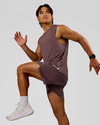 Man wearing Rep Muscle Training Tank - Cocoa Powder-Off White | Model:George | Size:M | Thumbnail Index: 2