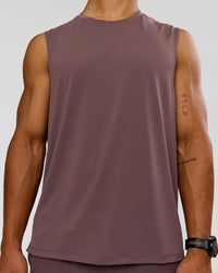 Man wearing Rep Muscle Training Tank - Cocoa Powder-Off White | Model:George | Size:M | Thumbnail Index: 3