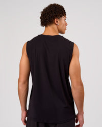 Man wearing Cadence MicroMotion Muscle Tank - Black | Model:Leandro | Size:M | Thumbnail Index: 1