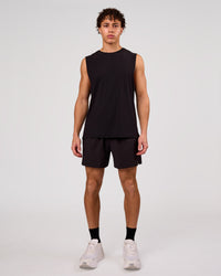 Man wearing Cadence MicroMotion Muscle Tank - Black | Model:Leandro | Size:M | Thumbnail Index: 2