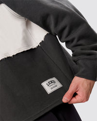 Man wearing Playbook Unisex Collared Sweater - Onyx-Off White | Model:Leandro | Size:M | Thumbnail Index: 9