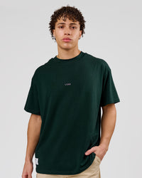 Man wearing VS26 MFBS FLXCotton Oversize Tee - Midnight Green-Pink Rose | Model:Leandro | Size:M | Thumbnail Index: 4