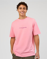Man wearing VS6 1% Better FLXCotton Oversize Tee - Pink Rose | Model:Leandro | Size:M | Thumbnail Index: 1