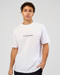Man wearing VS6 1% Better FLXCotton Oversize Tee - White | Model:Leandro | Size:M | Thumbnail Index: 1