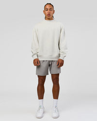 Man wearing Strong is Beautiful Oversized Sweater - Silver Marl | Model:Malebo | Size:M | Thumbnail Index: 5