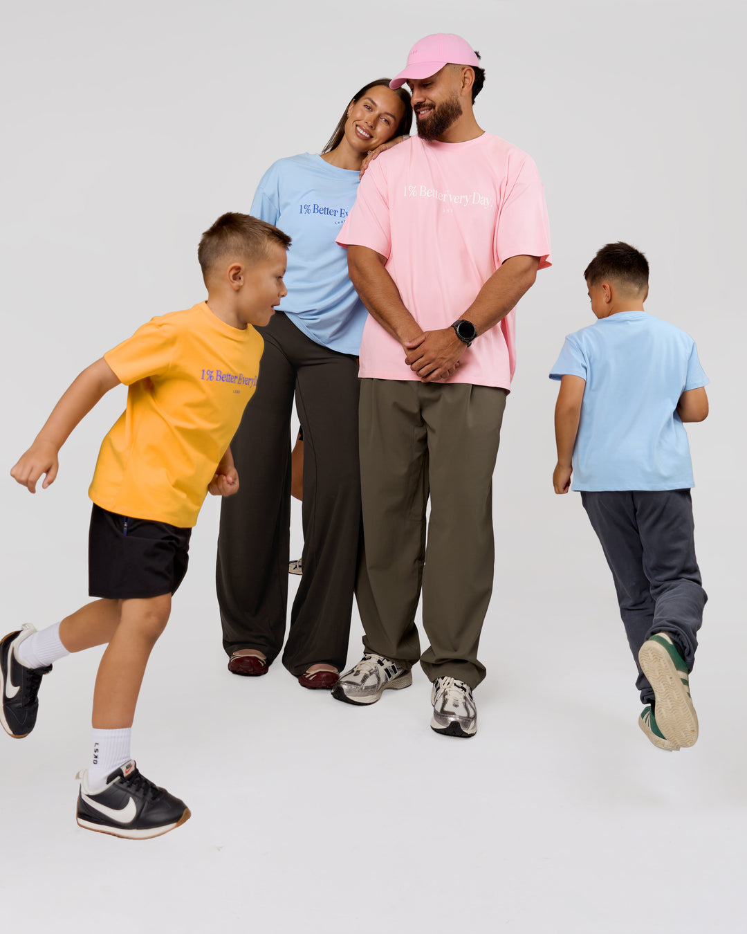 Man wearing VS6 1% Better Fathers Day FLXCotton Oversized Tee - Marshmallow | Model:Jordan | Size:XL - view 12