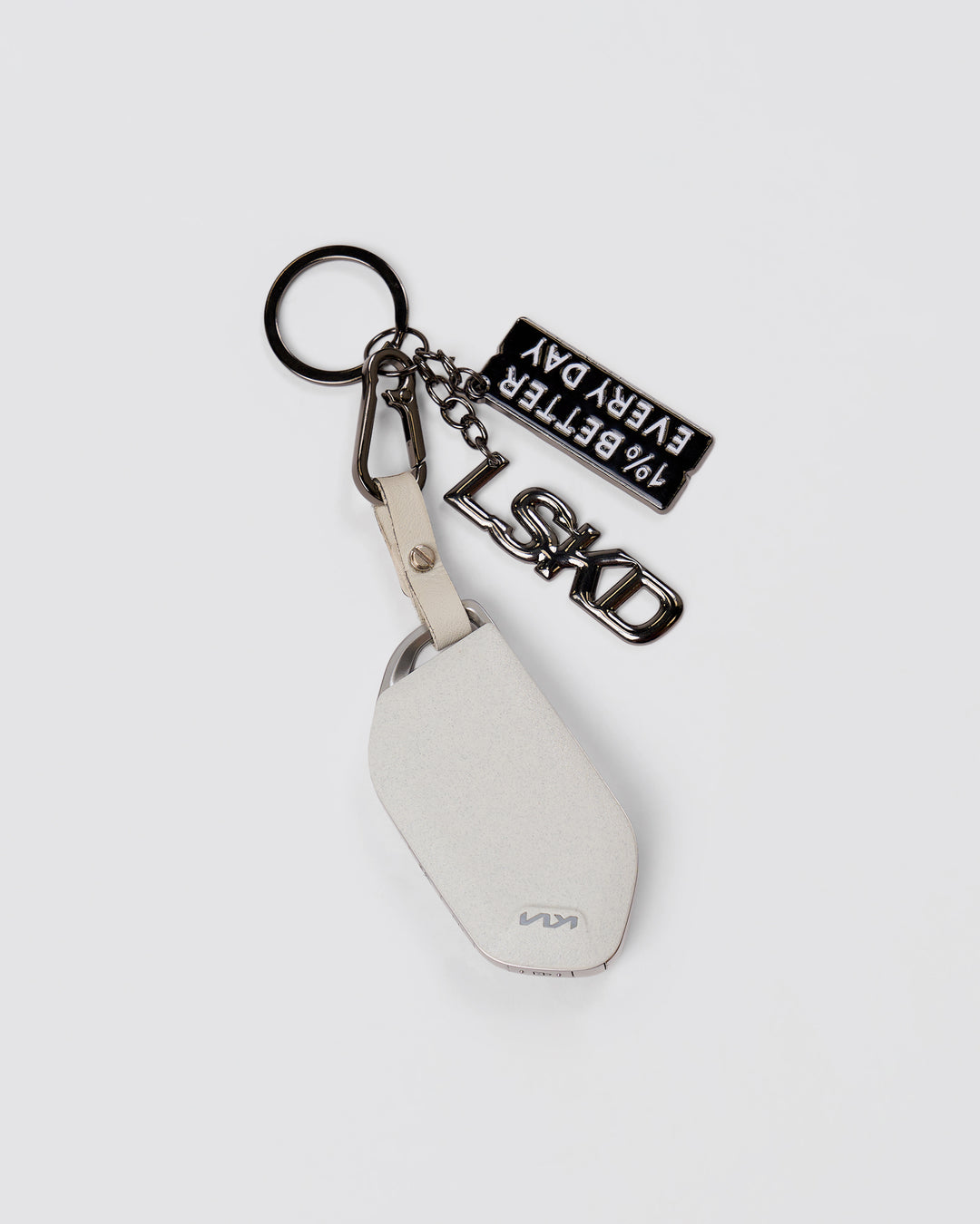 Studio image of 1% Better Key Ring - Black-Gun Metal - view 2
